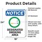 Signmission Designated Smoking Area Sign With Symbol, 18 in W x Rectangle, Vinyl Decal OS-2PACK-NS-D-1824-V-10976 - alternate 5